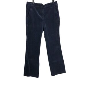 J.CREW Women's Navy Blue Corduroy Straight Leg Dress Pants 6P Petite